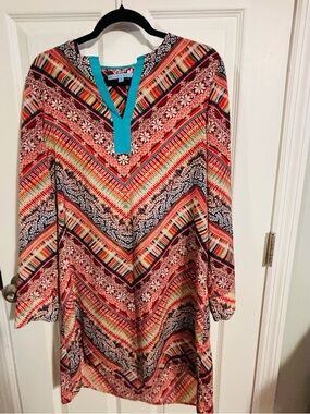 😍ANTONIO MELANI Multicolor Patterned Dress Size 10